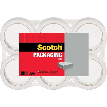 SCOTCH Packing Tape, 1-7/8"x54.6 Yds., 3" Core, 6/PK, Clear 6PK MMM33506